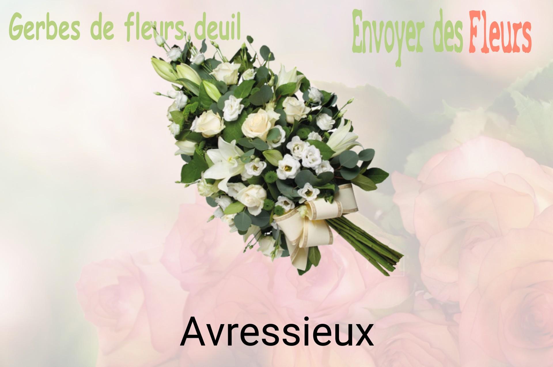 Gerbe de fleurs de deuil livrée à Avressieux
